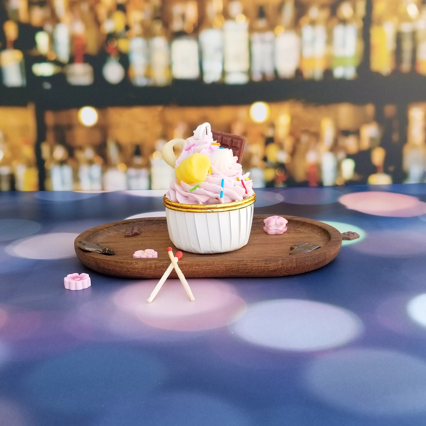 Candy Cupcake Candle 1