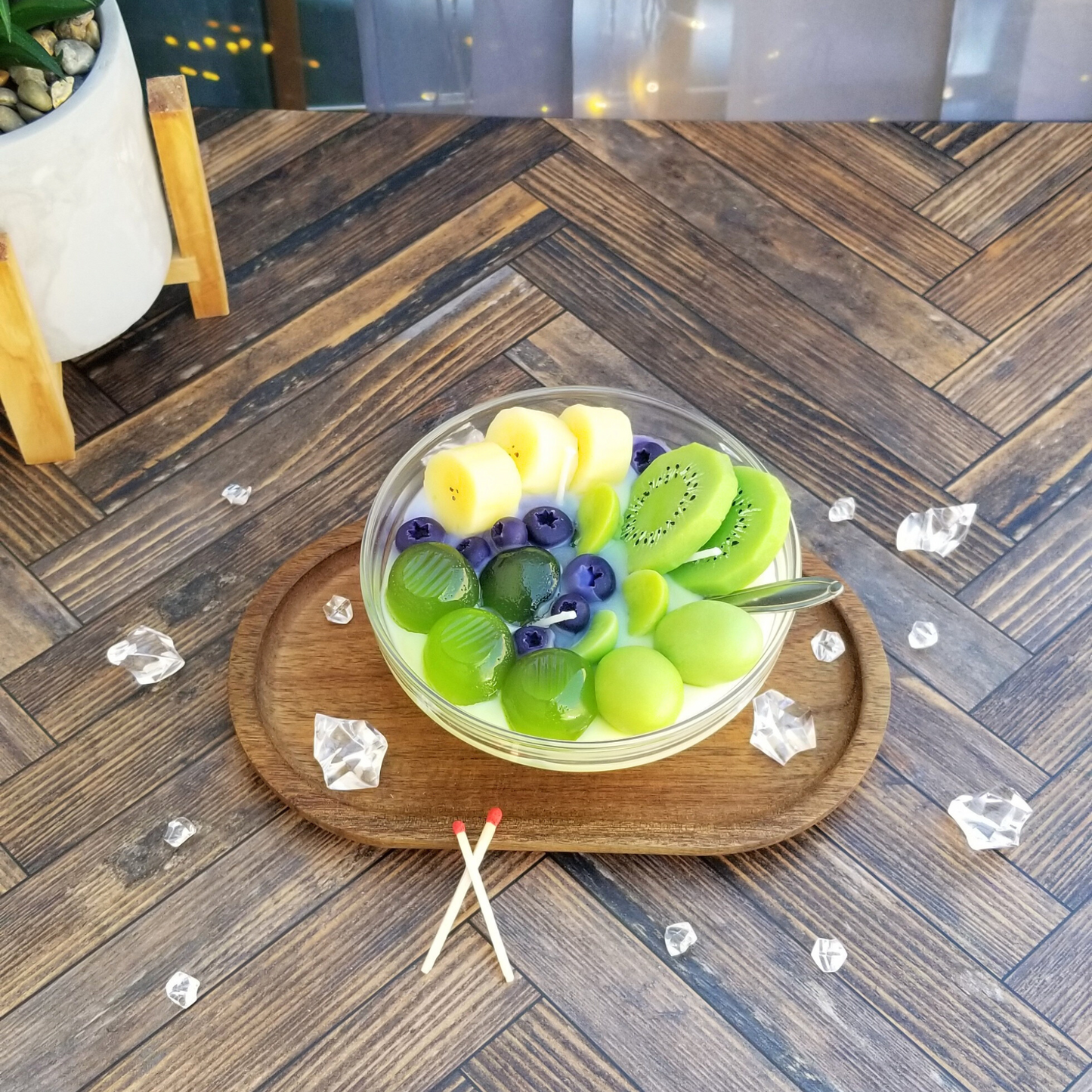Grape Kiwi Fruit Bowl Candle 2