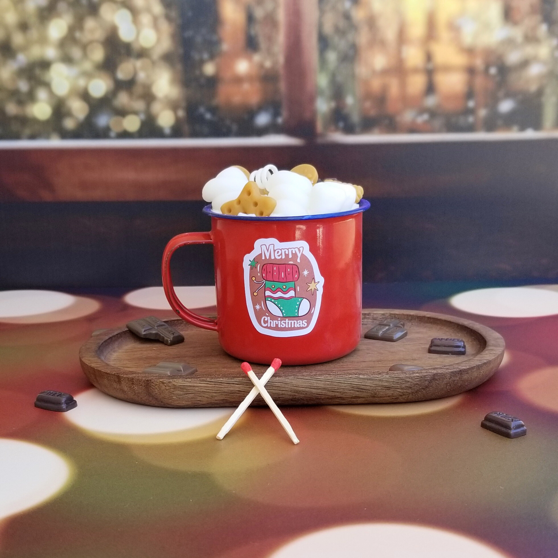 Christmas Cotton Candy Gingerbread Man Candle 2