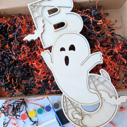 DIY Boo Ghost Wooden Painting Kit 2