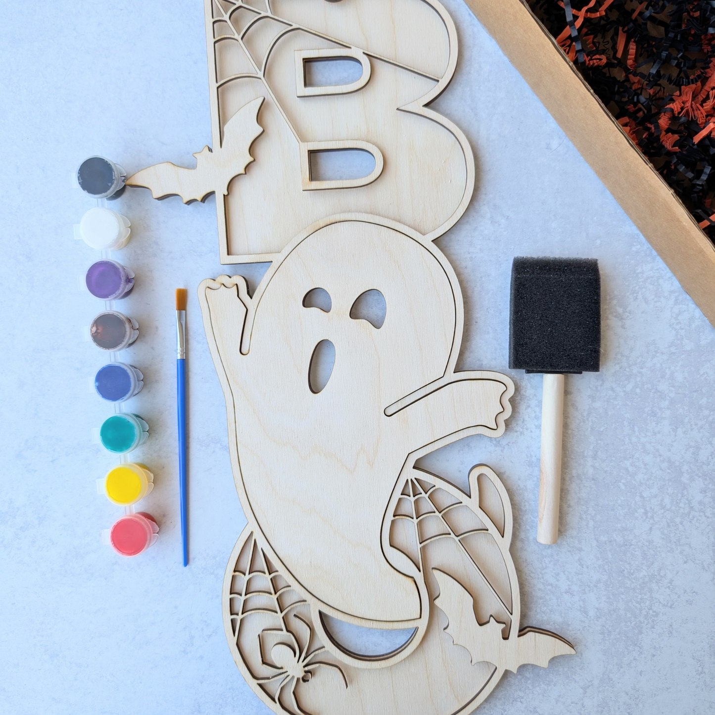 DIY Boo Ghost Wooden Painting Kit 3